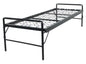 "Good Oldy" Black Army-Style Steel Bed with Retractable Legs
