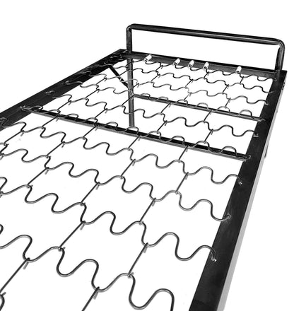 "Good Oldy" Black Army-Style Steel Bed with Retractable Legs