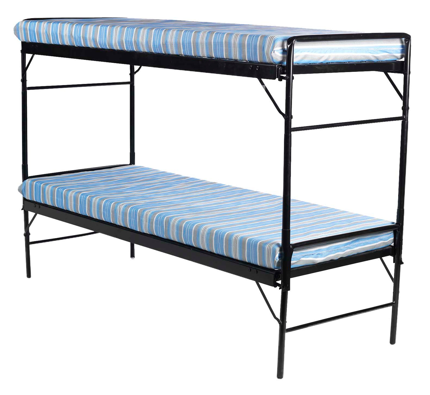 Army Style Steel Bunkbed With Mattresses.