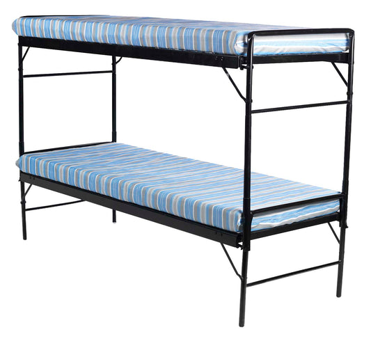 Army Style Steel Bunkbed With Mattresses.