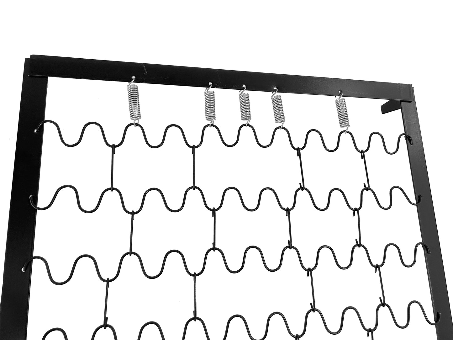 Black Angled Steel Camp Bunk Bed with Mattresses — Heavy-Duty Powder-Coated Frame