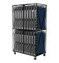 Cart for easy storage and movement with 3 Full Steel Shelf Cart with 20 XB-1 Cots