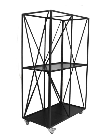 Cart for easy storage and movement with 3 Full Steel Shelf Cart with 20 XB-1 Cots