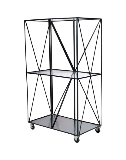 Cart for easy storage and movement with 3 Full Steel Shelf Cart with 20 XB-1 Cots