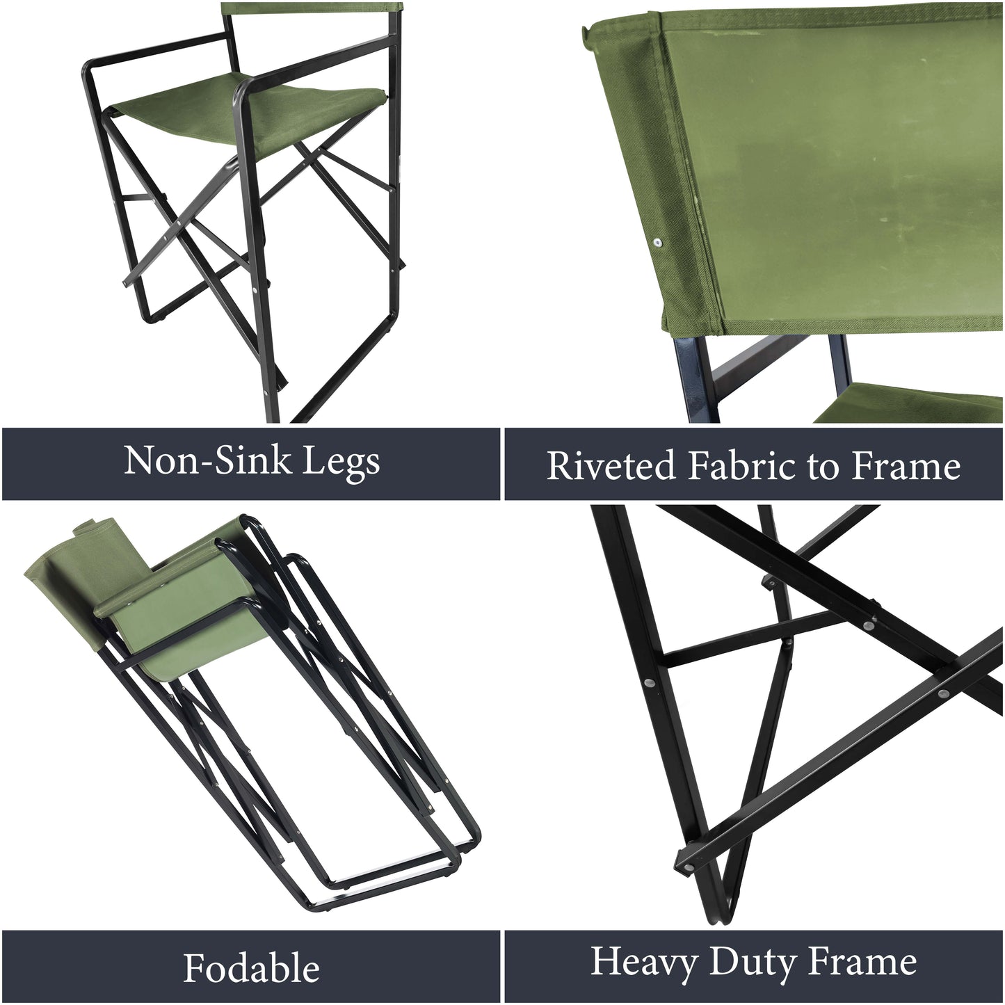 Heavy Duty Foldable Directors Chair