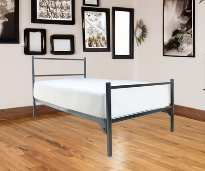 Military Square Tube Bunk-able Bed – Non-Adjustable, Black