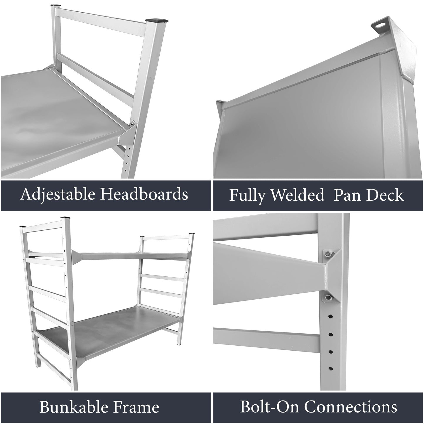 Steel Father — GSA-Certified Heavy-Duty Adjustable Military-Grade Steel Bed