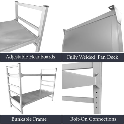 Steel Father — GSA-Certified Heavy-Duty Adjustable Military-Grade Steel Bed