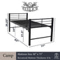 University Heavy Duty Metal Bunk-able Platform Bed Frame – Black