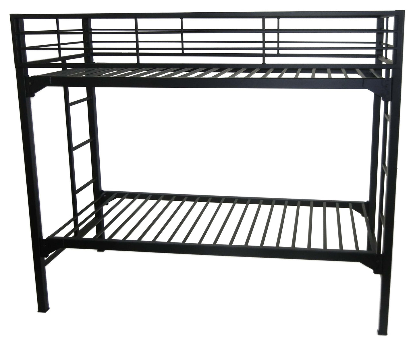 University Style Black Heavy Duty Steel Bunk Bed