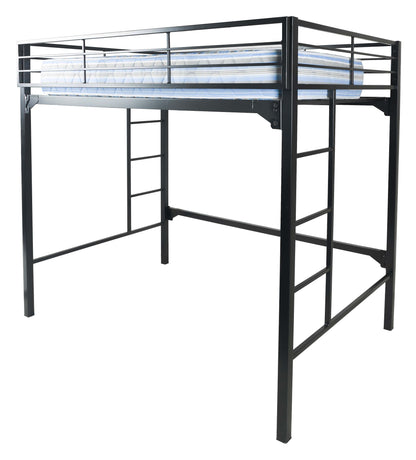 Heavy-Duty Steel University Loft Bed with Built-In Guardrails & Ladders