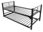 Heavy Duty Black Steel Twin Size University Bed & Trundle Set