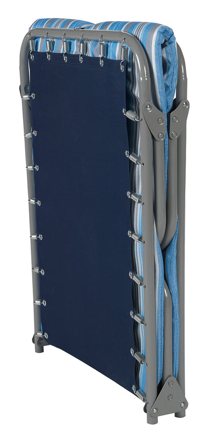 Economic Heavy Duty Steel Compact Foldable Cot w/ 1.2" Thick Foam Mat