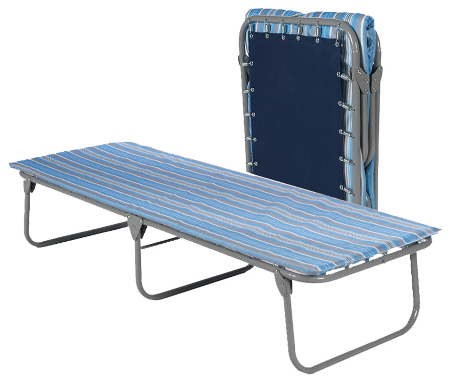 Economic Heavy Duty Steel Compact Foldable Cot w/ 1.2" Thick Foam Mat