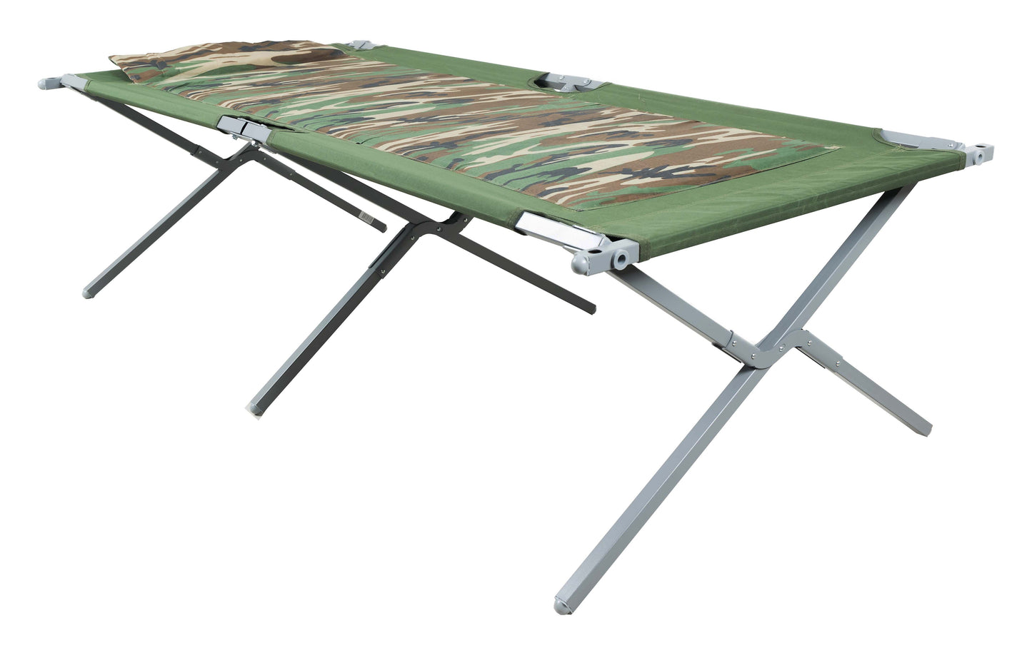 Extra-Large Heavy Duty Army-Style Folding Cot with Built-In Foam Pad – 33” x 80” Steel Frame