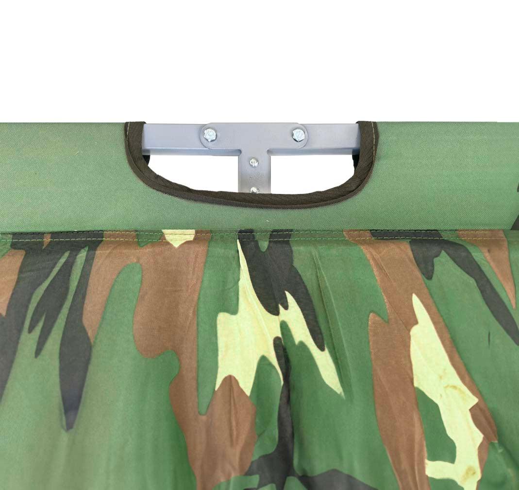 Extra-Large Heavy Duty Army-Style Folding Cot with Built-In Foam Pad – 33” x 80” Steel Frame