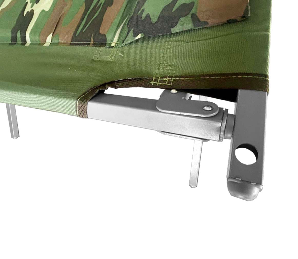Extra-Large Heavy Duty Army-Style Folding Cot with Built-In Foam Pad – 33” x 80” Steel Frame